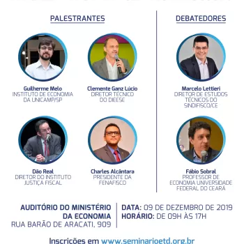 Auditece convida para seminário sobre Estado, tributação e desenvolvimento