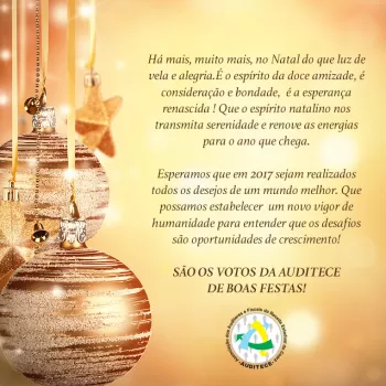 A AUDITECE deseja a todos Boas Festas!