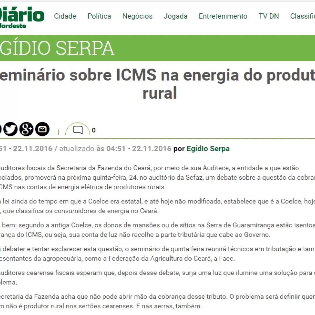 Jornal Diário do Nordeste ressalta Conversa com o Fisco 