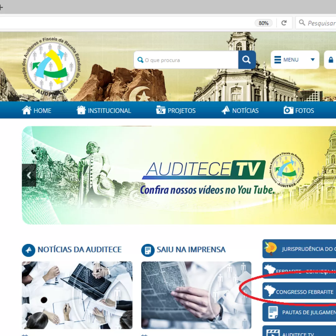 Congresso Febrafite| Pagamento da "meia-entrada" (boleto ou cartão) pode ser feito no site da AUDITECE